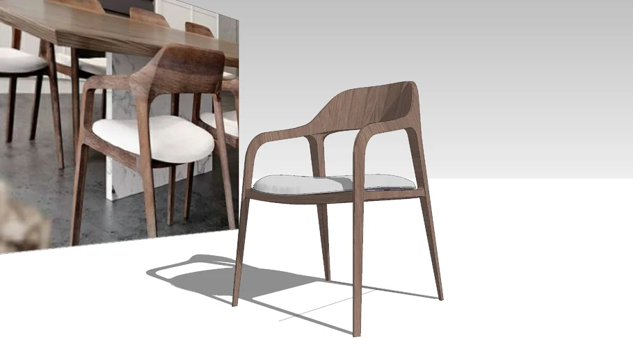 wood chair (Chair with armrest) 2021-1223_C
