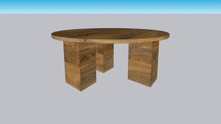 Wood Round Coffee Table