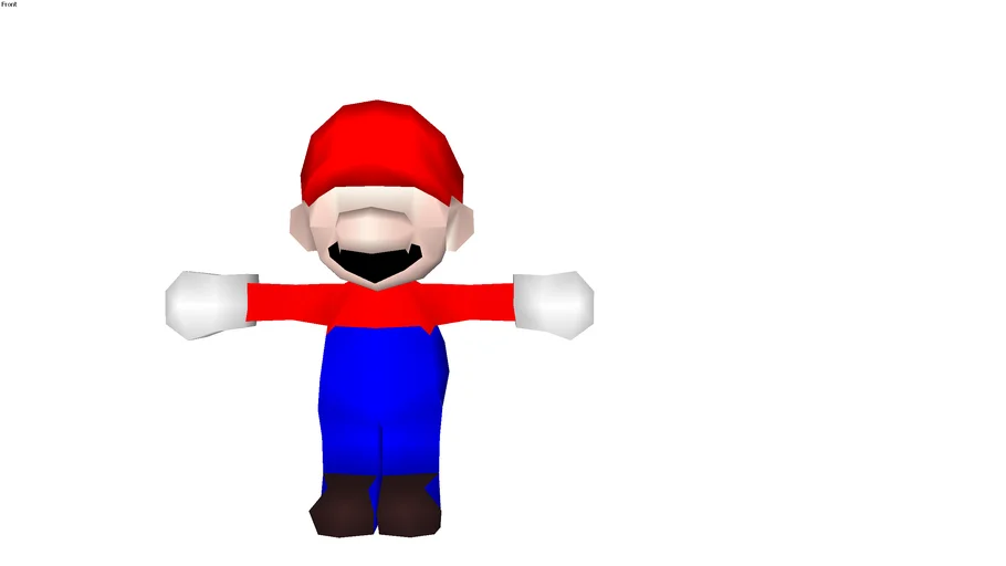 super mario galaxy low poly mario rip