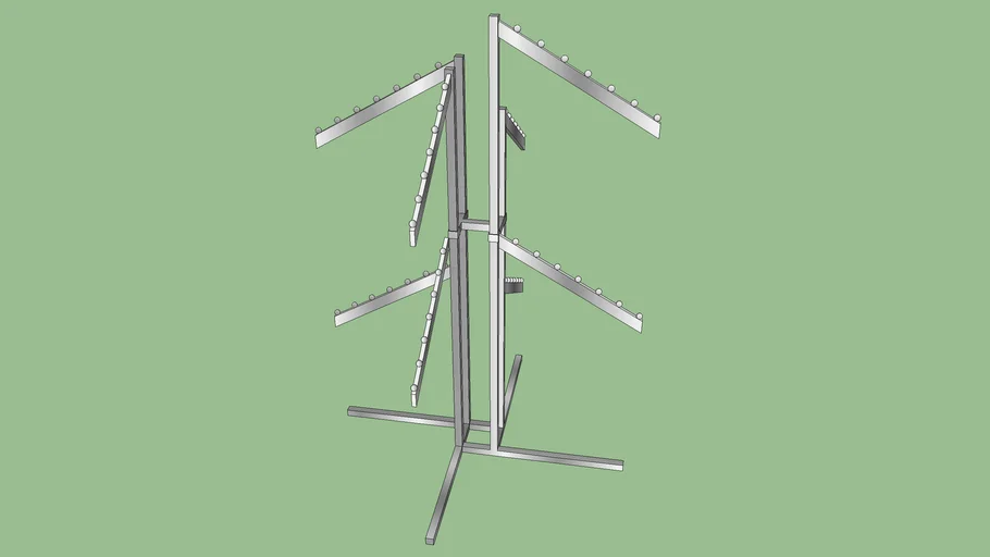 8 sided waterfall retail rack | 3D Warehouse