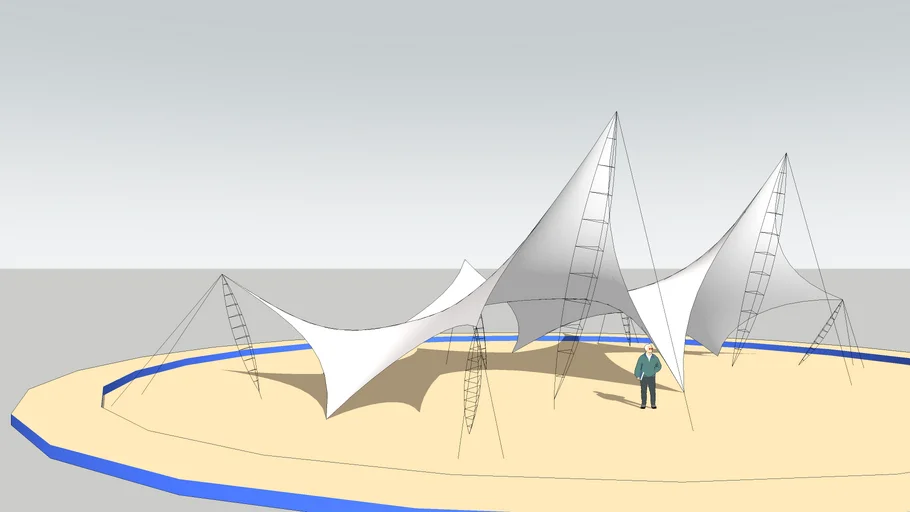Tensile structure for a shopping mall - will be executed in brasilia Brazil