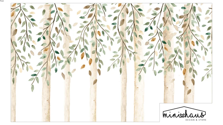 PAPEL DE PAREDE PAINEL FLORESTA OUTONO