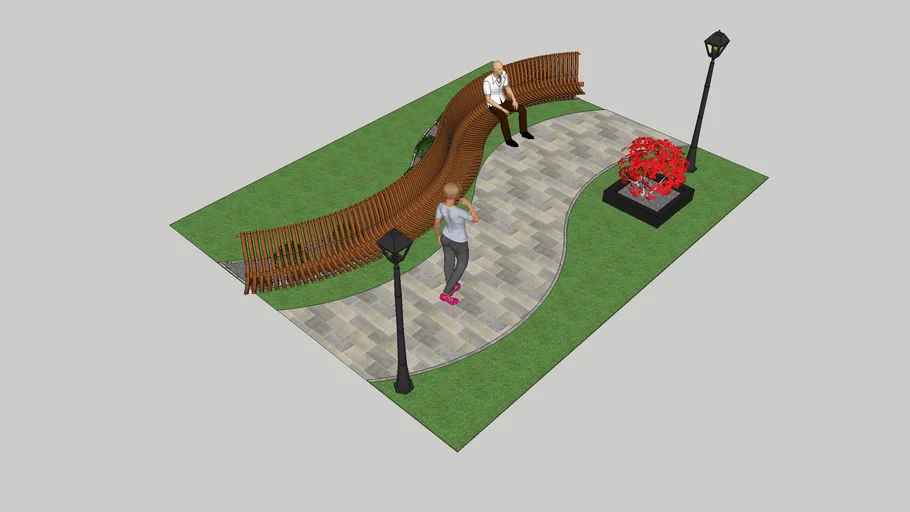 Parametric Bench on Side Walk - By Ahmed Elfeky