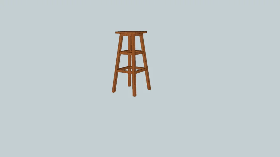 Wooden bar stool