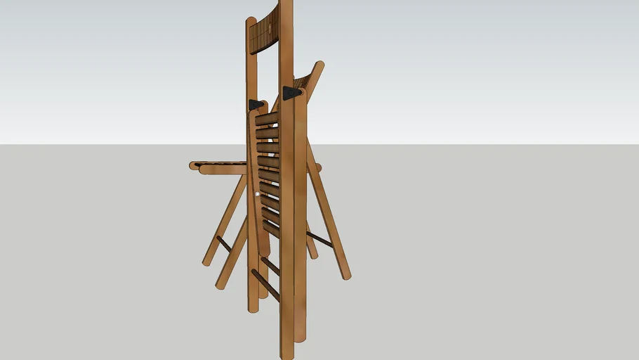 Wooden folding chair