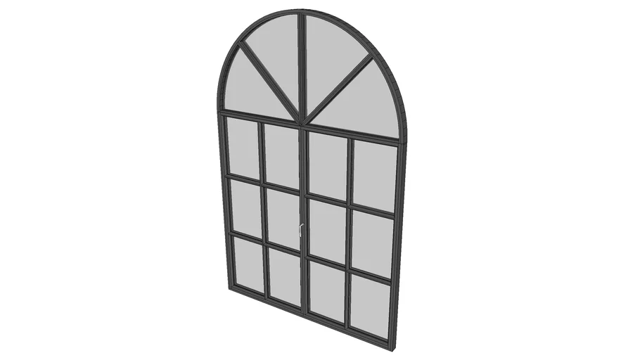 Finestra/Porta in vetro con struttura ad arco