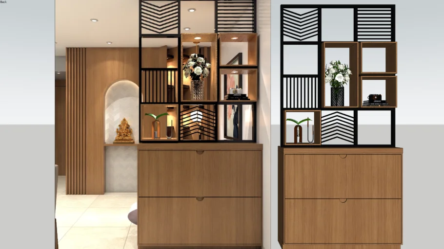 Shoe rack with display unit