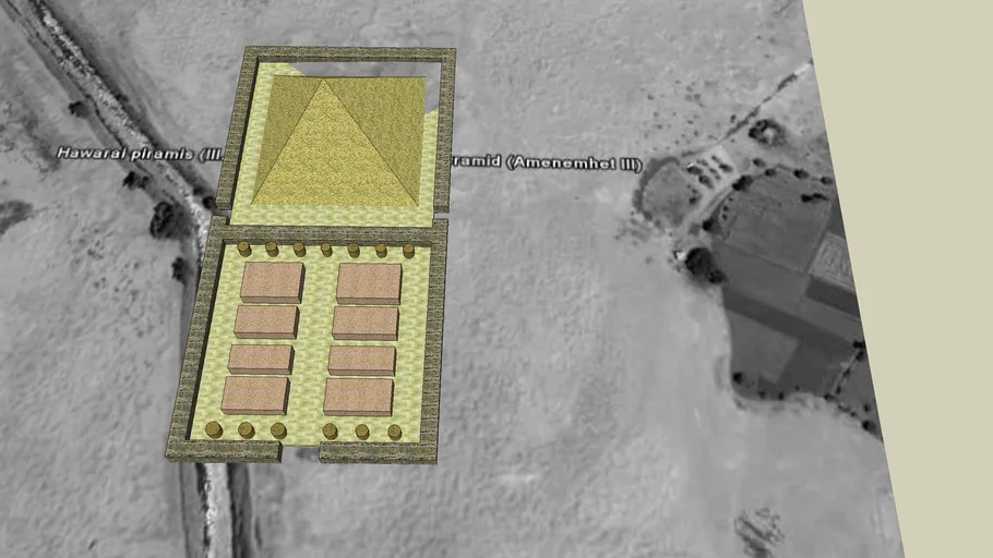 Pirámide y complejo funerario de Amenhemat III en Hawara (Hawara's pyramid)
