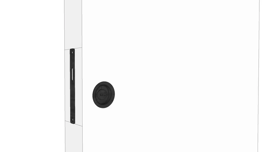 Concealed door handle with lock by Pooh