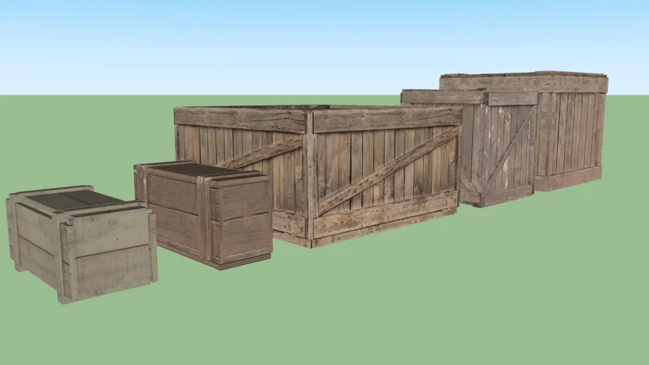 Wooden crate set