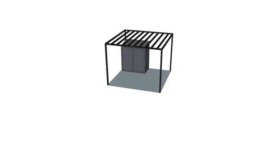 HH 3x3m metal pergola