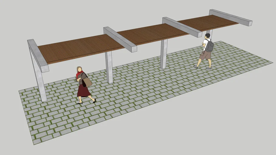 Modern Pergola Corridor