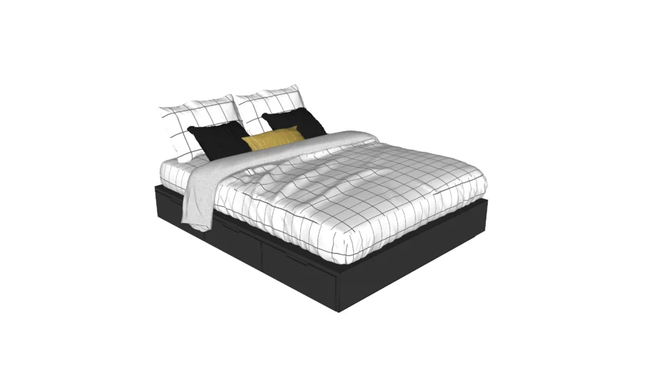 NORDLI bed with storage