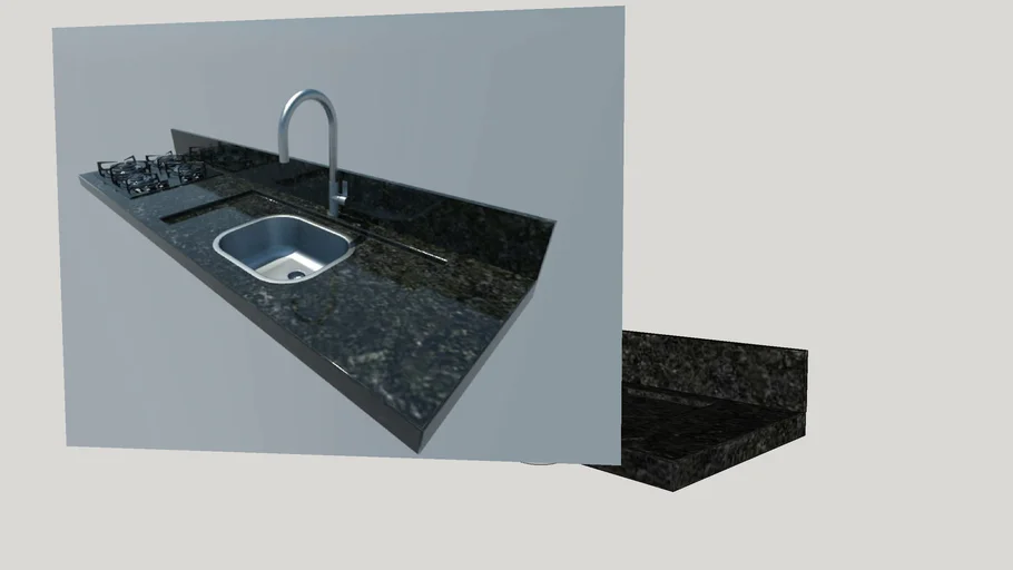 pia+cozinha+com+cooktop.skp