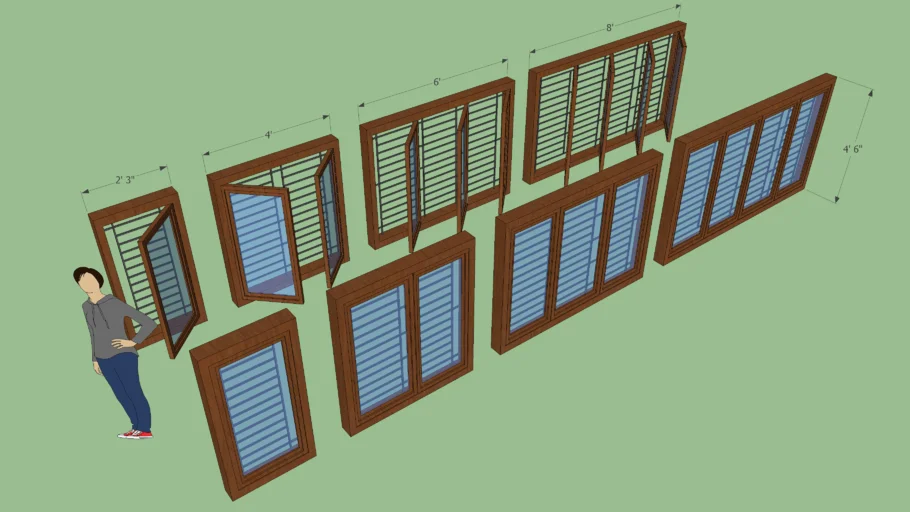 Windows with Grill | 3D Warehouse