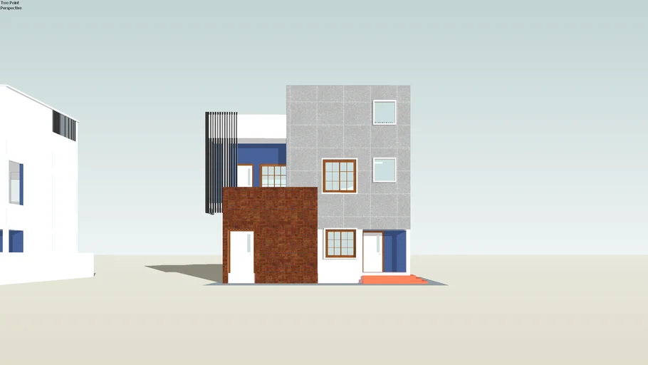 Small House facade design 3D