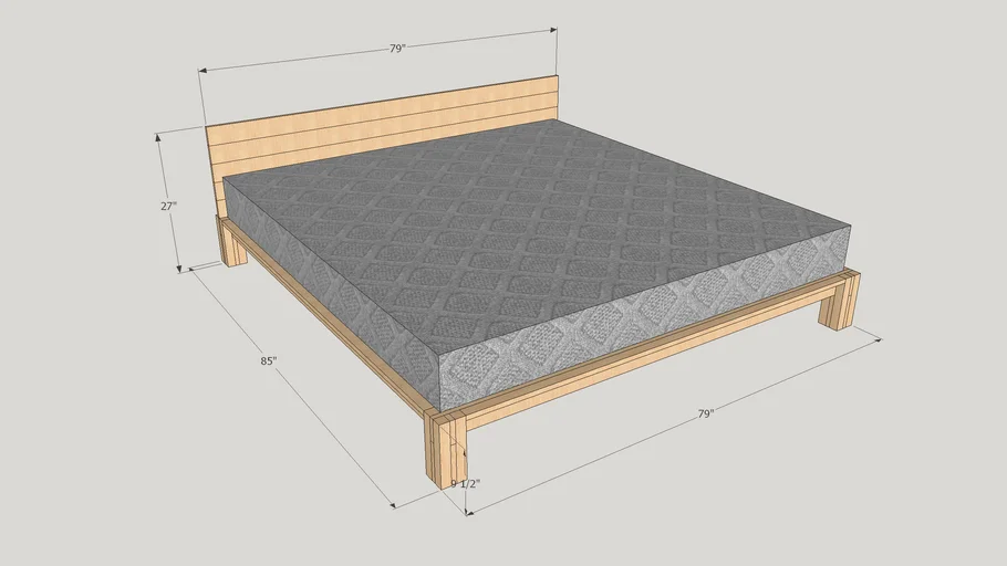 Tatami Inspired Platform Bed - King Size
