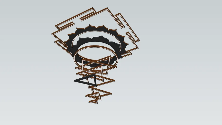 Remole Wooden Sri_chakra Chandelier