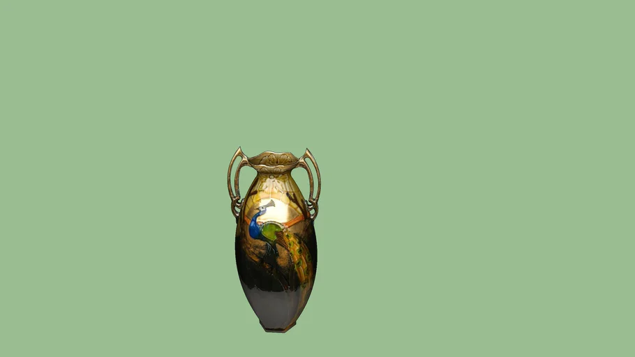 peacock vase