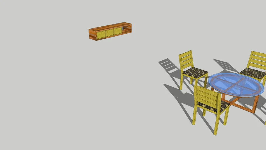 meja kursi makan | 3D Warehouse