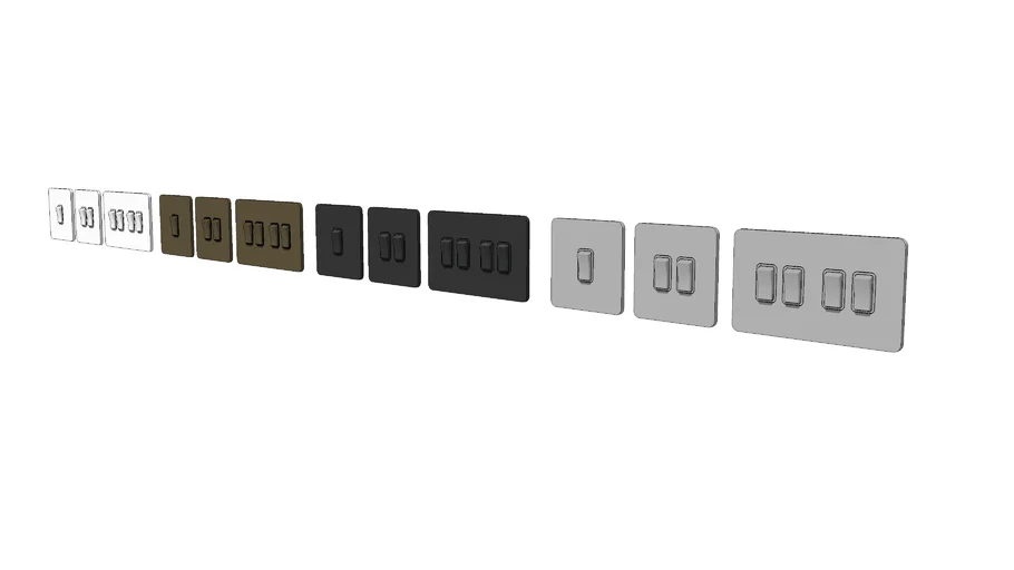 Corston light switches in 4 finishes 