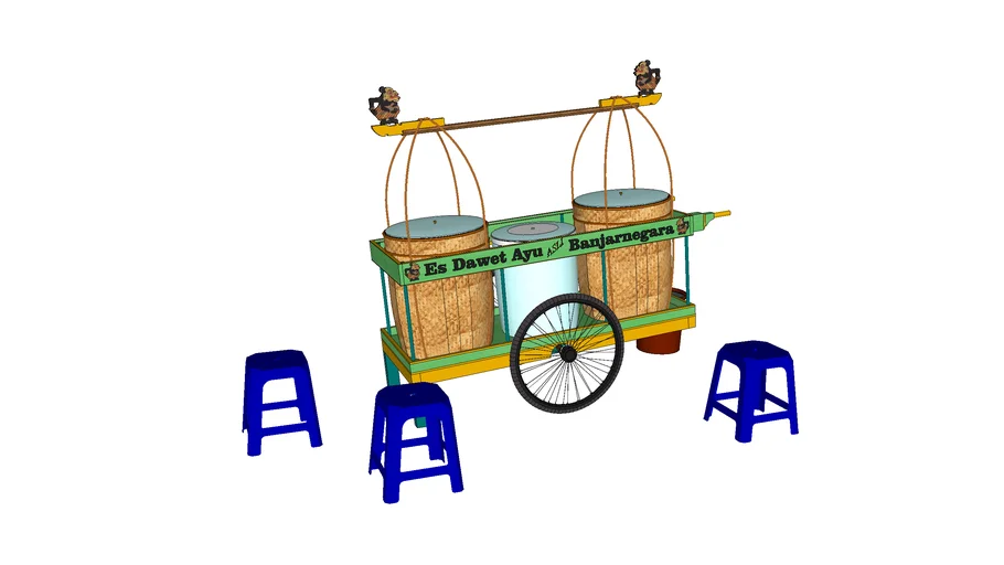Gerobak Dawet Ayu Banjarnegara / Dawet Ayu Banjarnegara Cart
