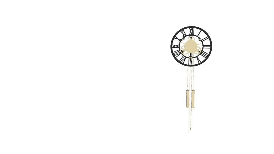 53300 Wall Clock Clockwork 126x46cm