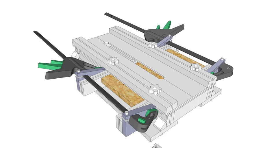 Router Slot Jig with knobs and clamps