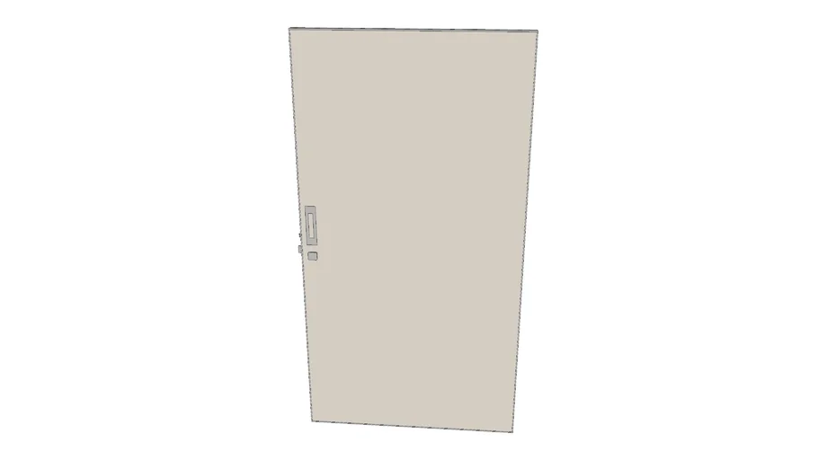 porta com fechadura rolete e puxador tipo concha (210cmX110cmX4cm)