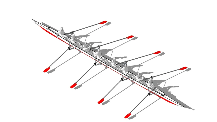 Coxed Eight Rowing Boat