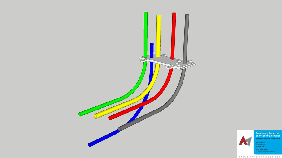 Meterkastvloerplaat met invoerbuizen