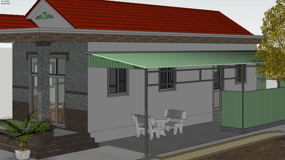 Nhà cấp 4 - mái thái đơn giản