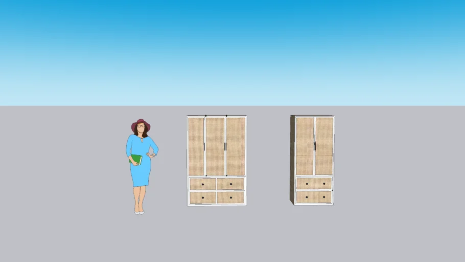 Rattan Armoire/closet
