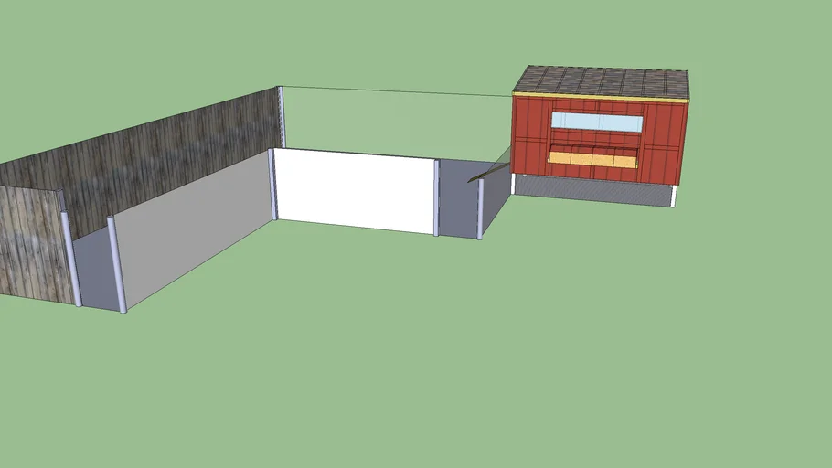 chicken run and coop