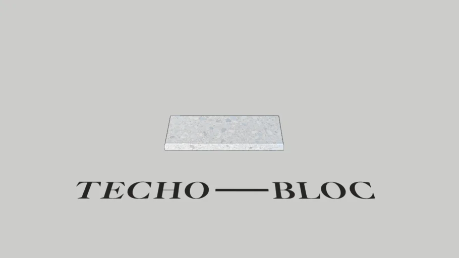 Techo-Bloc - Terrazzo Bullnose Cap - Mineral White