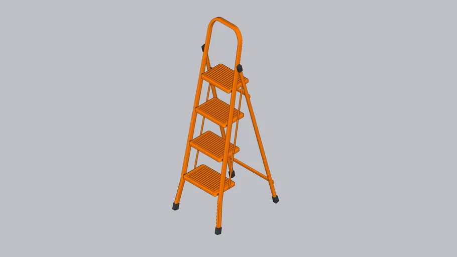 Tangga Lipat / Folding Stairs / Step Ladder / Orange
