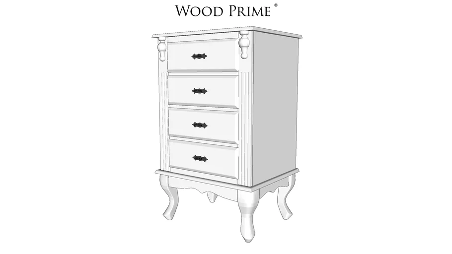 Mesa de Cabeceira 4 Gavetas - Wood Prime