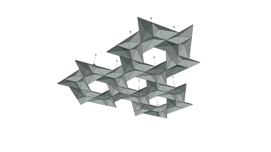 TURF Design - Acoustic Ceiling - FRACTAL modular cloud modified by Pooh