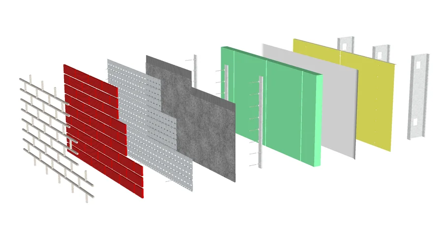 06 Brick It CIS Exterior Wall, Exploded View