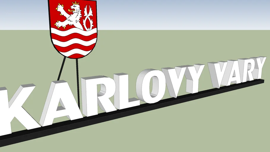Karlovy Vary Welcome Road Sign from Pargue