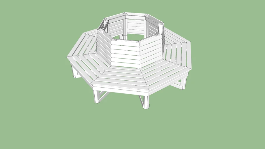 BANCO OCTAGONAL CONTORNO DE ARVORÉ