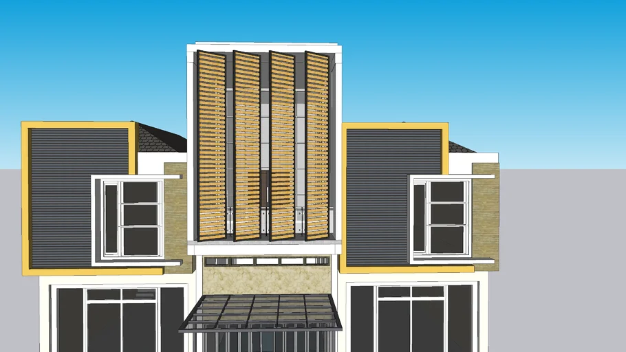 Desain Ruko Kontemporer Makassar | 3D Warehouse