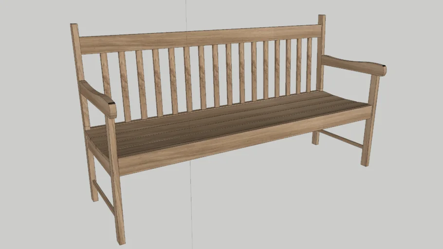 Banco de jardim em madeira maciça