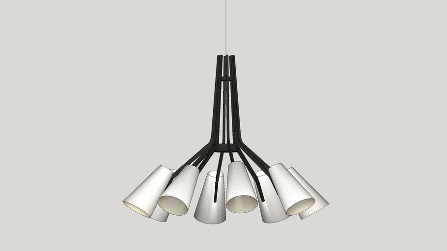 Mid Century Chandelier 8-light
