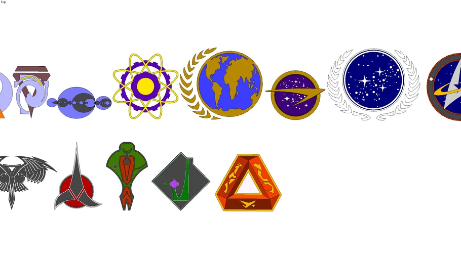 Star Trek seals, emblems, symbols (3D)