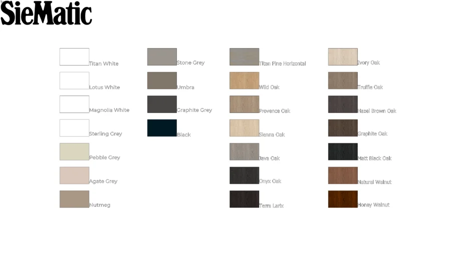 SieMatic Kitchen Colour Swatches