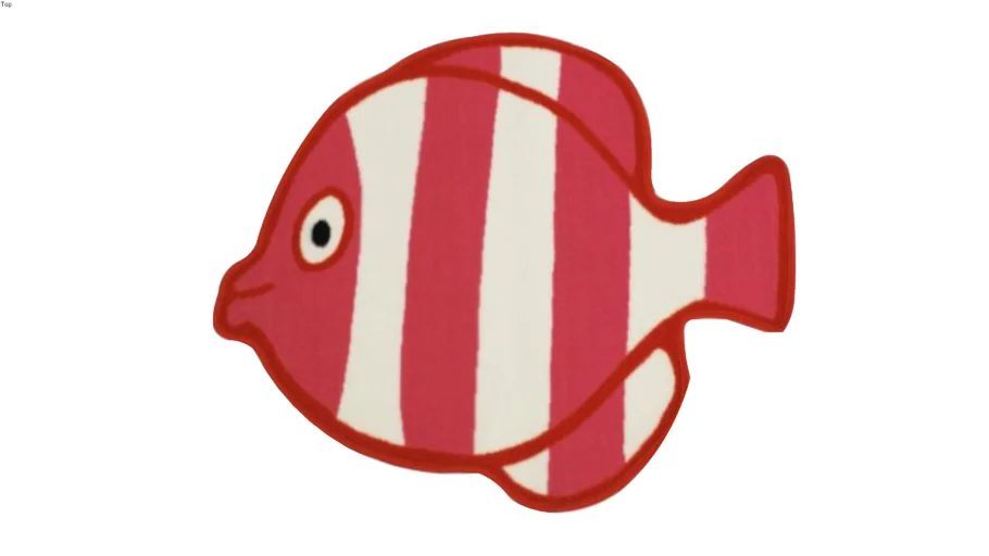 IKEA KORALL Fish rug Pink