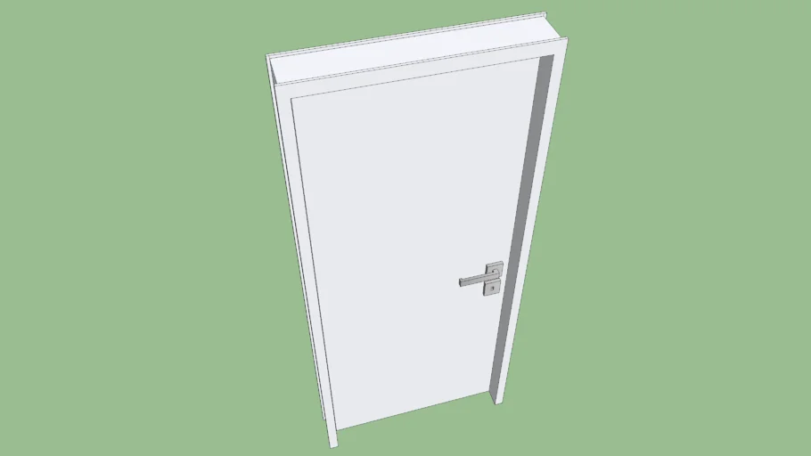 PORTA BRANCA COM MAÇANETA QUADRADA