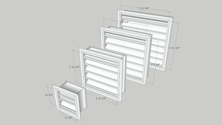 fixed metal louvers