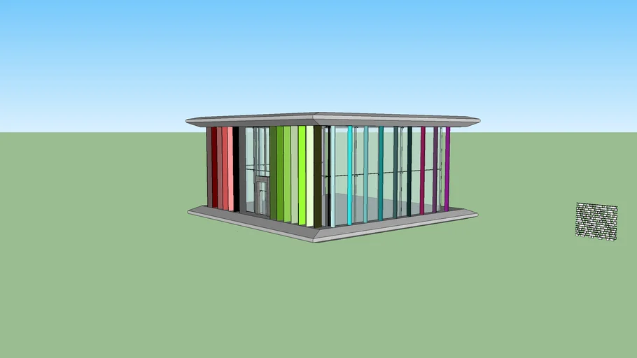 glass panel colored